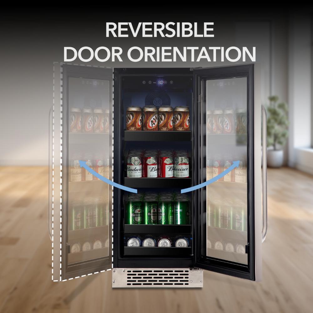 Whynter 15" Built-In/Undercounter Beverage Refrigerator - 112 Can, Stainless Steel