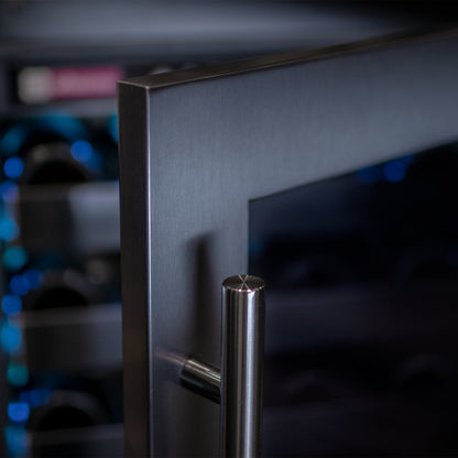 Allavino Reserva Series 50 Bottle Single Zone Built-In Luxury Wine Refrigerator - Black Stainless Steel Door, Right Hinge