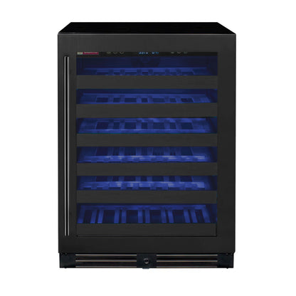 Allavino Reserva Series 50 Bottle Single Zone Built-In Luxury Wine Refrigerator - Black Stainless Steel Door, Right Hinge