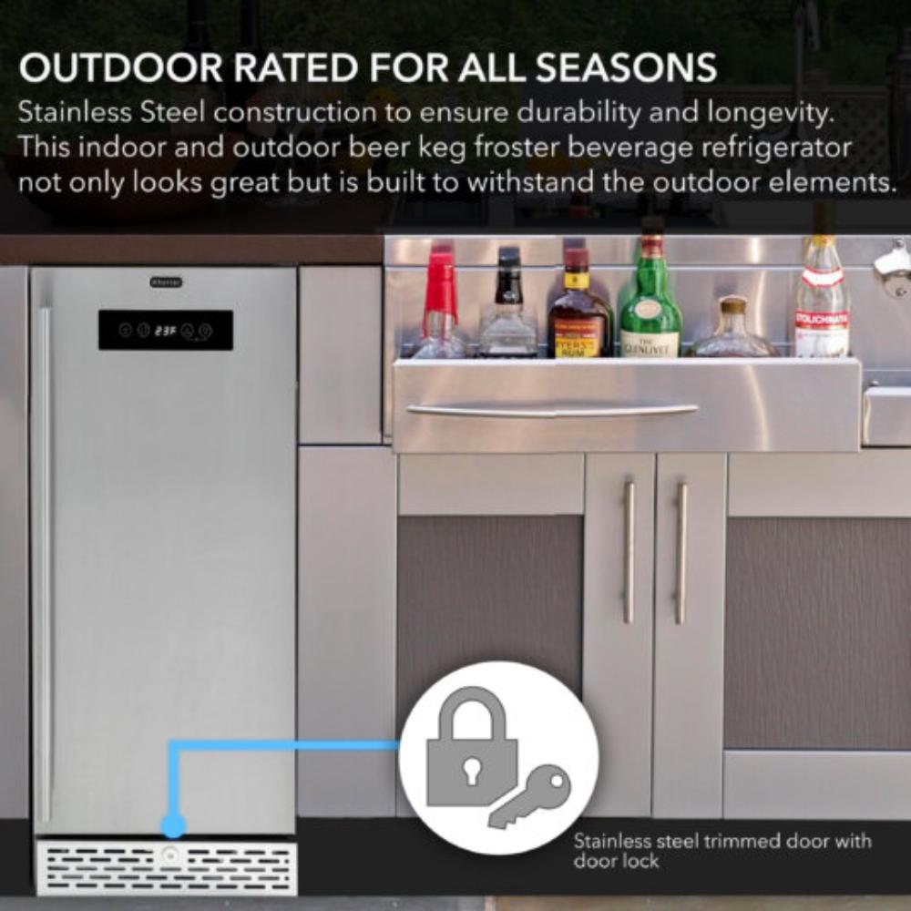 Built-in or freestanding keg cooler with digital control