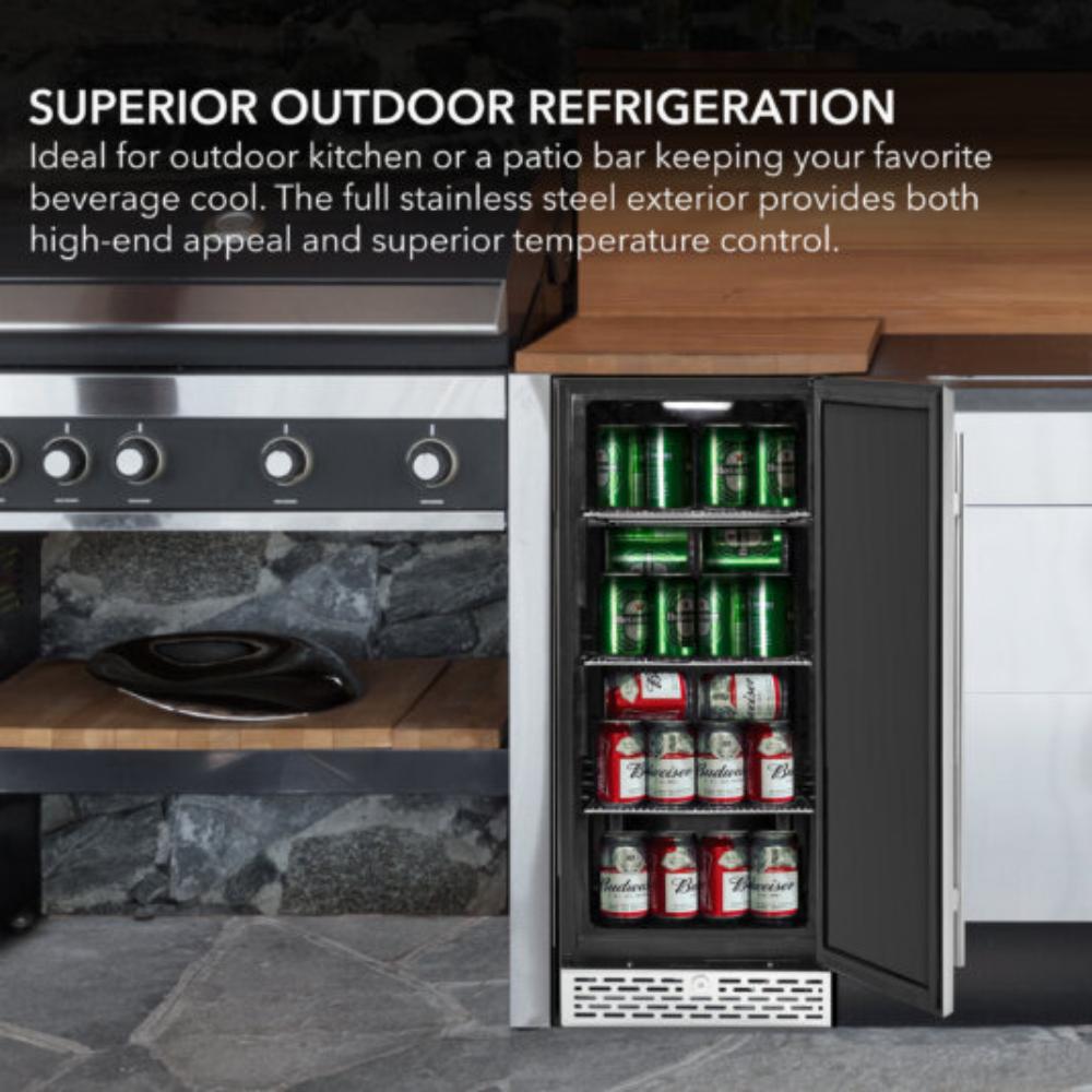 Beverage refrigerator with low 23°F temperature setting
