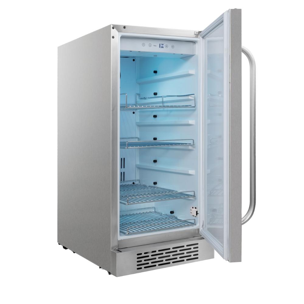 Energy Star stainless steel beverage fridge for outdoor use