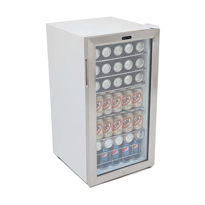 Whynter 17"  Freestanding Beverage Refrigerator - 120 Can, Stainless Steel