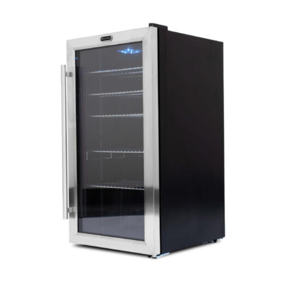 Luxury beverage fridge with LED lighting and lock