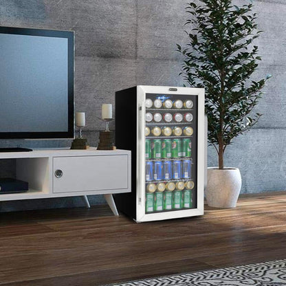 Whynter 17"  Freestanding Beverage Refrigerator  - 127 Can, Stainless Steel