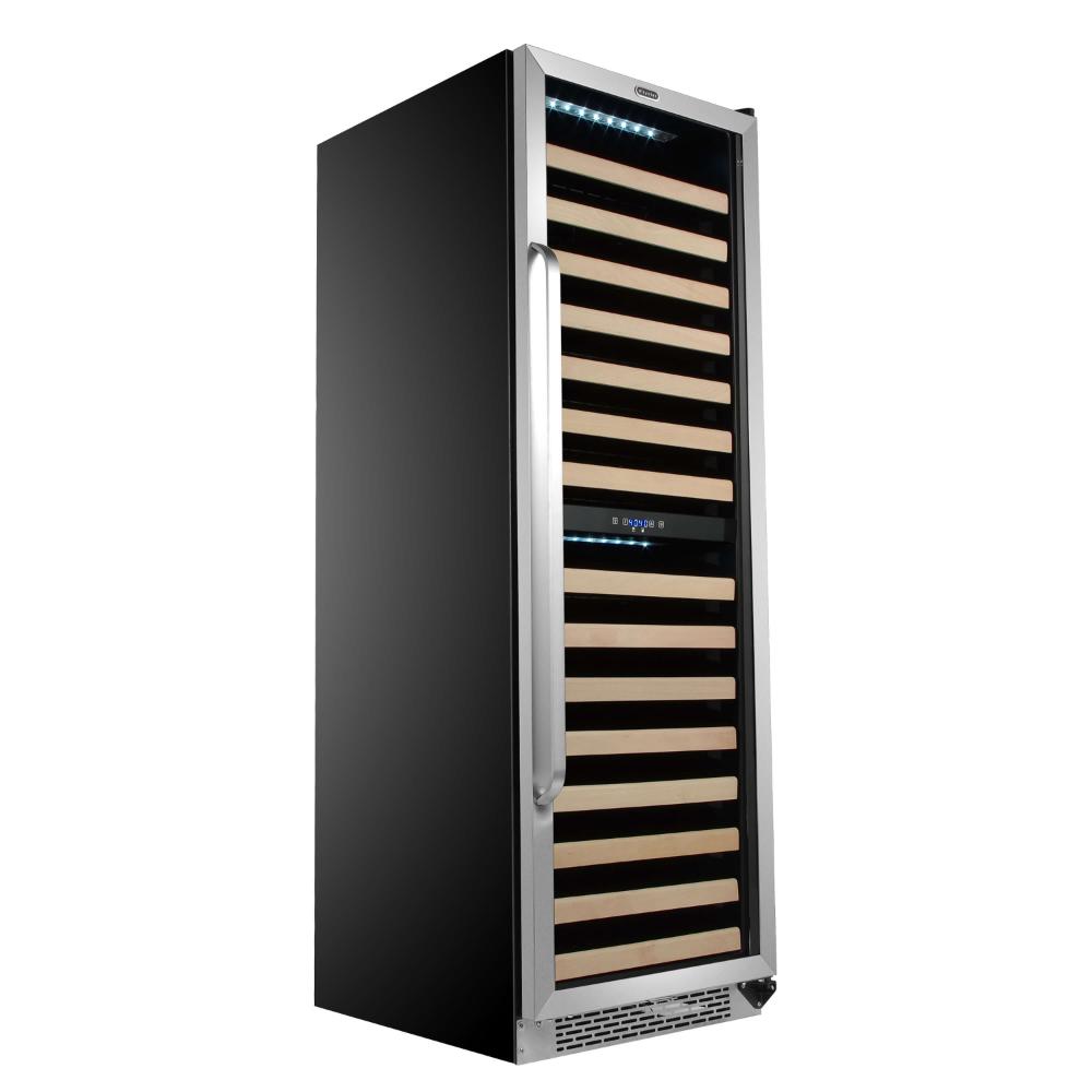 Luxury wine cooler with 15 adjustable wooden shelves