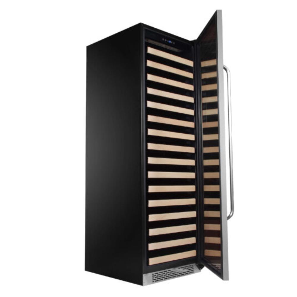166 bottle wine fridge with LED lighting and lock