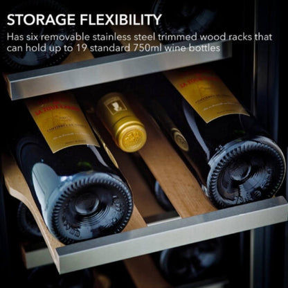 Whynter 12" 18-Bottle Single Zone Built-In Stainless Steel Wine Fridge