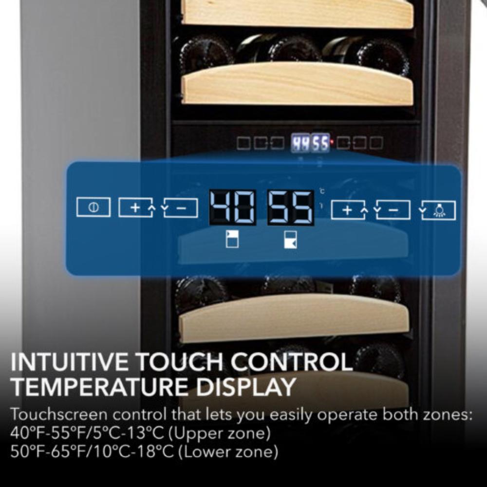 Whynter 28 bottle wine refrigerator with wood shelves