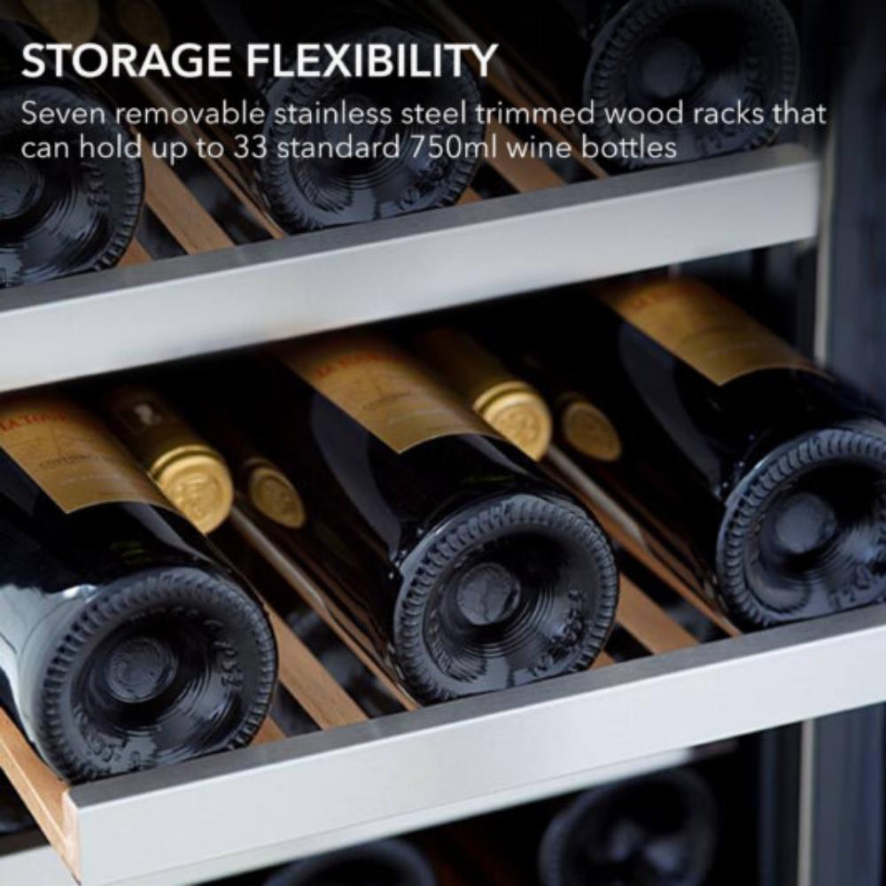 Whynter 15"  33- Bottle Single Zone Built-In Stainless Steel Wine Refrigerator