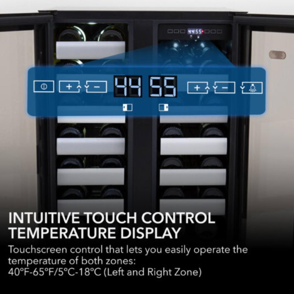Freestanding or undercounter 40 bottle wine refrigerator