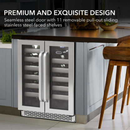 Premium dual zone wine cooler for red and white wines
