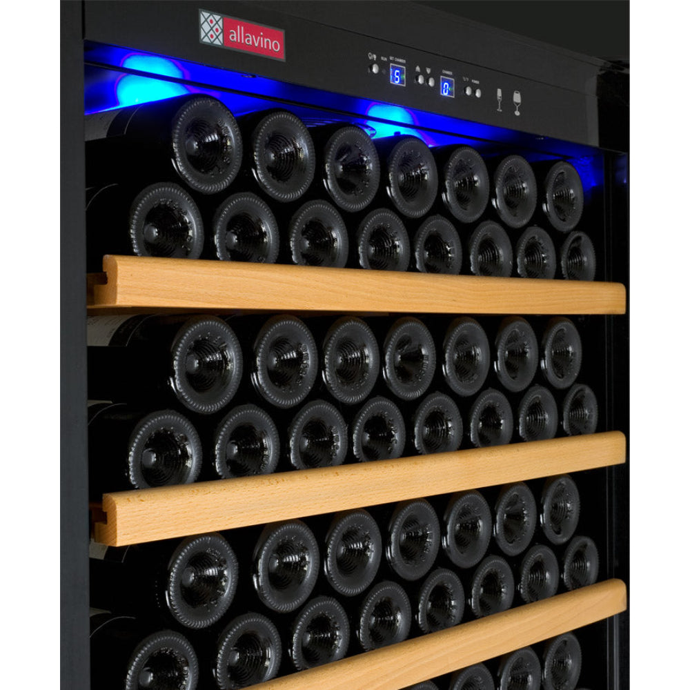 Left-hinge Allavino YHWR305-1BL20 wine fridge with digital temperature control