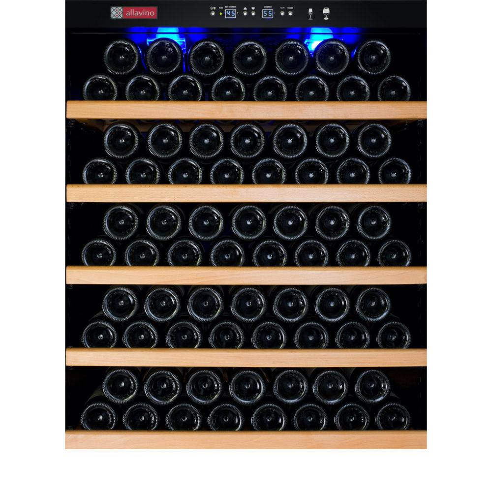 Allavino Vite Series 554-Bottle Tall Dual Zone Side-by-Side Wine Refrigerators – Stainless Steel Doors