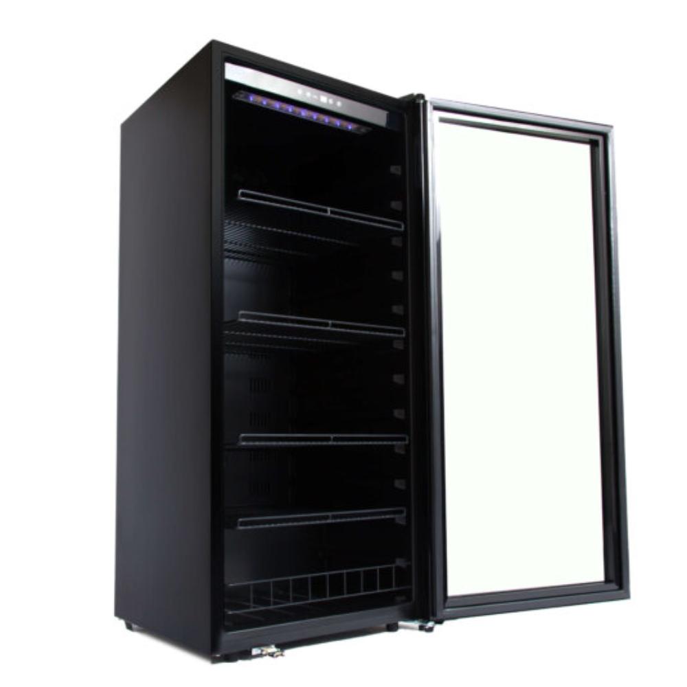 Freestanding single zone wine fridge 124 bottle capacity