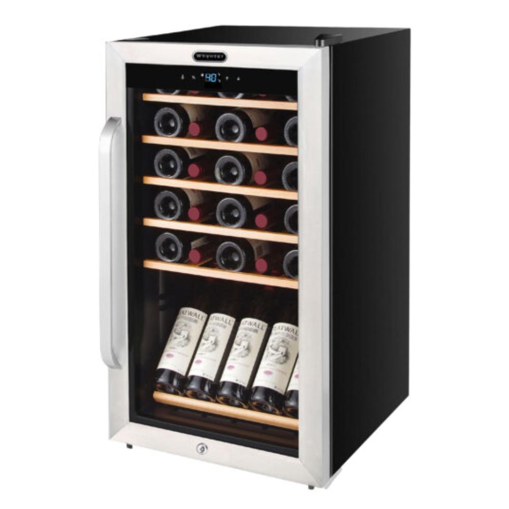 Whynter wine fridge with display shelf for open bottles