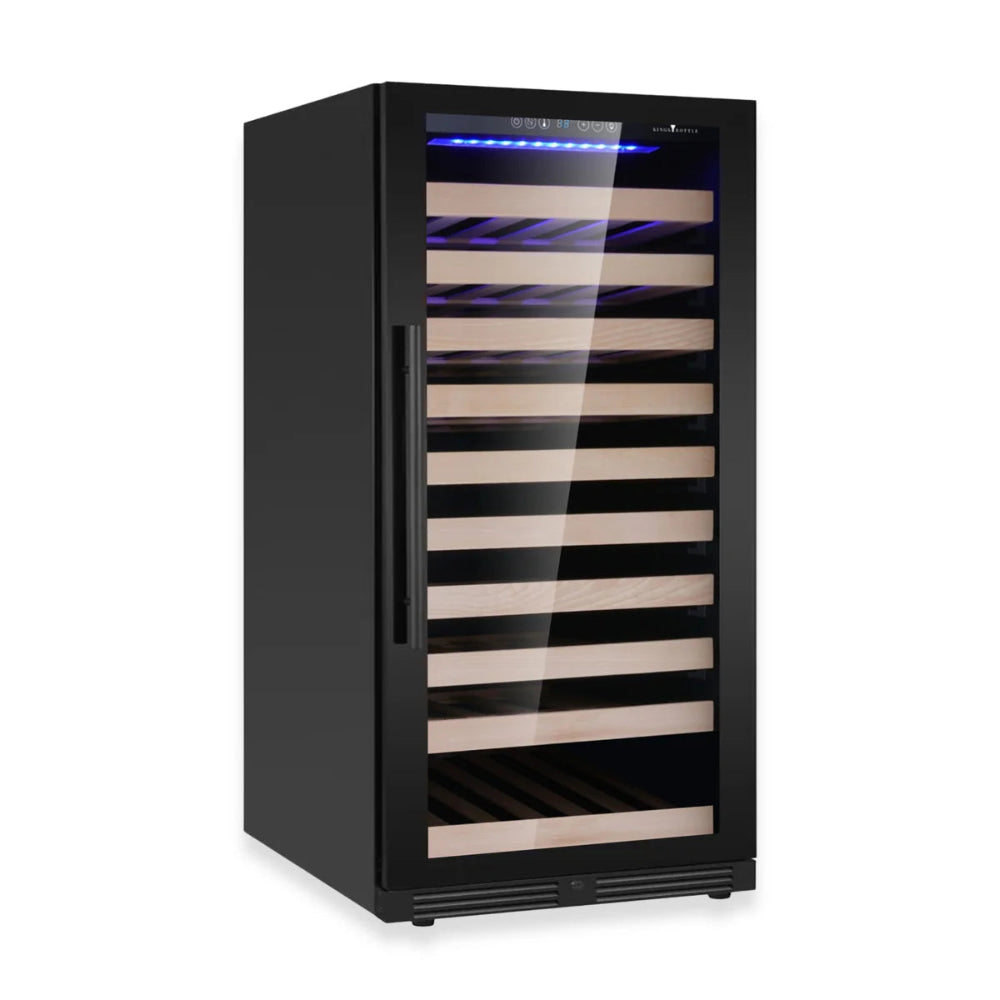 Front-venting wine refrigerator for built-in installation
