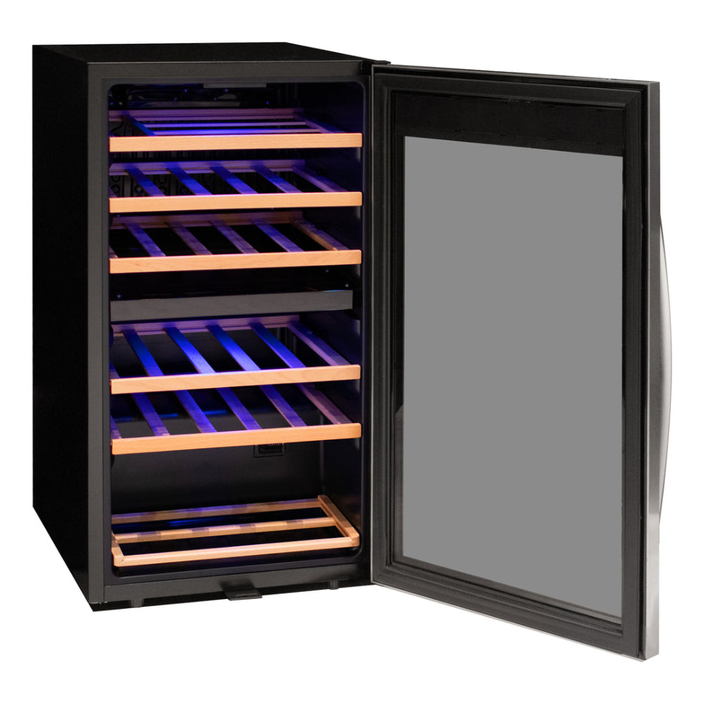 Allavino Cascina Series 28 Bottle Dual Zone Freestanding Wine Cooler Refrigerator - Stainless Steel Door