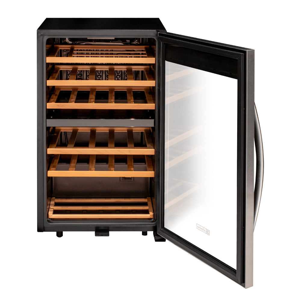 Allavino Cascina Series 28 Bottle Dual Zone Freestanding Wine Cooler Refrigerator - Stainless Steel Door