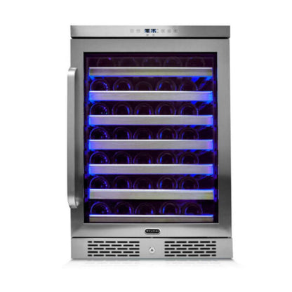 Whynter Elite Series 54-Bottle Single Zone Built-in Wine Refrigerator - Stainless Steel with Lightshow