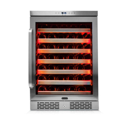 Whynter Elite Series 54-Bottle Single Zone Built-in Wine Refrigerator - Stainless Steel with Lightshow