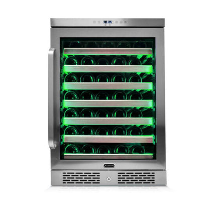 Whynter Elite Series 54-Bottle Single Zone Built-in Wine Refrigerator - Stainless Steel with Lightshow