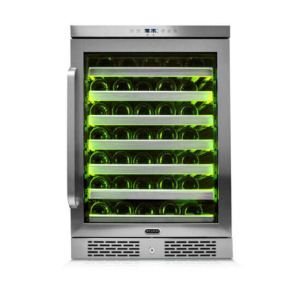 Whynter Elite Series 54-Bottle Single Zone Built-in Wine Refrigerator - Stainless Steel with Lightshow