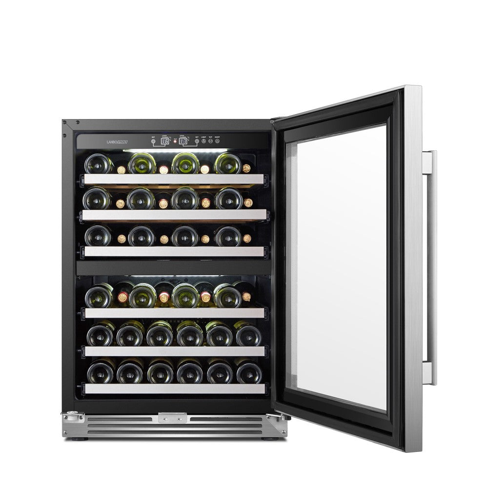 LanboPro 44-Bottle Dual Zone Wine Cooler – Efficient Temperature Control, Sleek Design