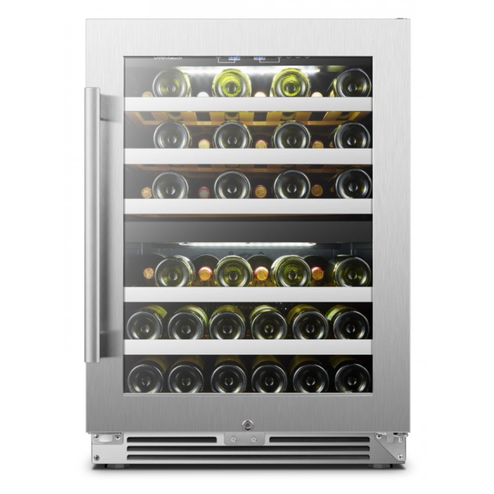 LanboPro 44-Bottle Dual Zone Wine Cooler – Efficient Temperature Control, Sleek Design