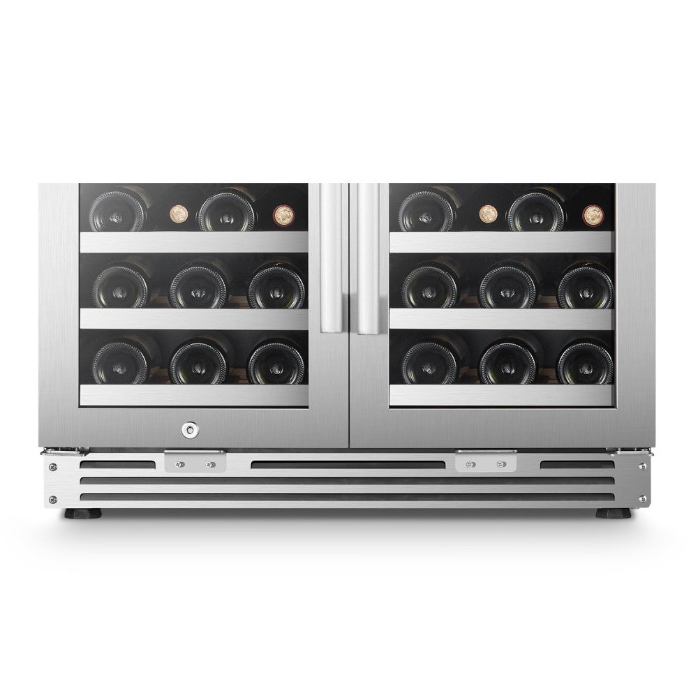 LanboPro 62-Bottle Dual Door Wine Cooler – Dual Zone, Elegant Design, Efficient Cooling