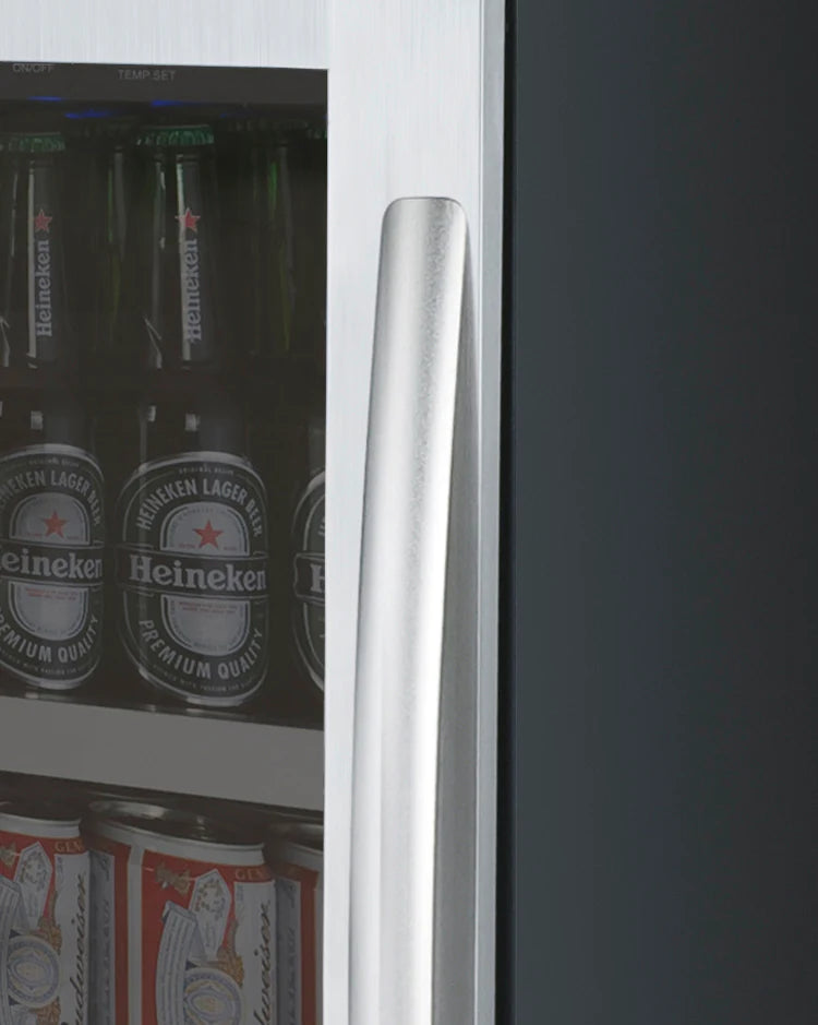 Close-up of FlexCount shelving in 15-inch beverage cooler