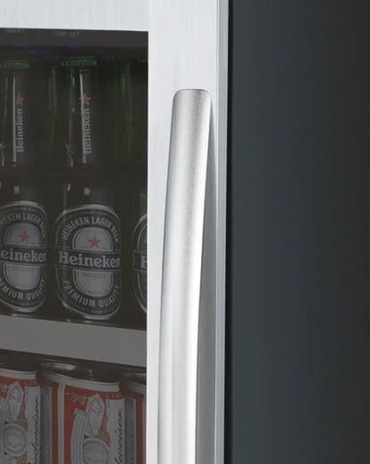 Close-up of FlexCount shelving in 15-inch beverage cooler