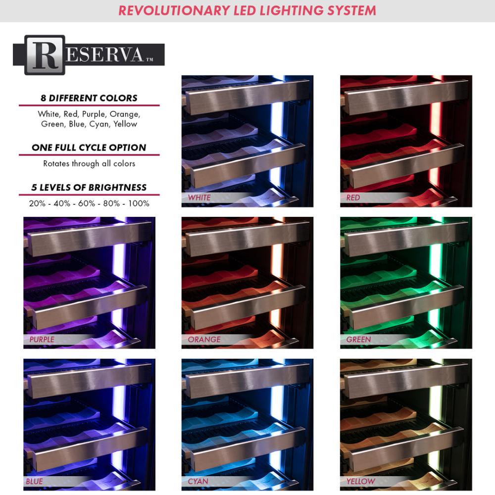 Allavino Reserva Series 24” Two Door Stainless Steel Wine Refrigerator and Beverage Center