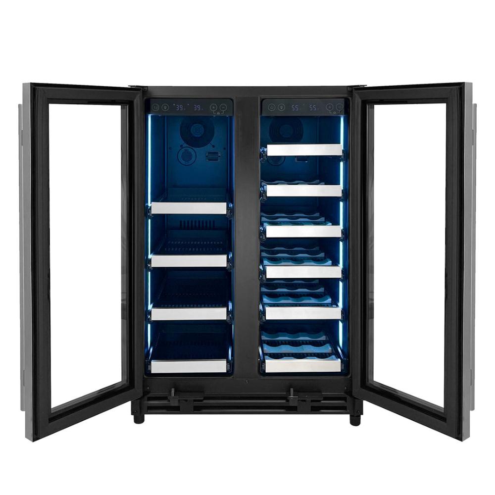 Allavino Reserva Series 24” Two Door Stainless Steel Wine Refrigerator and Beverage Center
