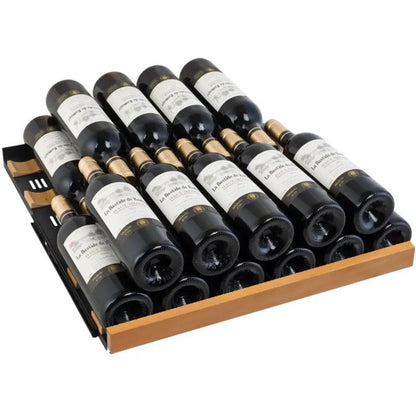 Allavino 119-Bottle Dual Zone Wine Refrigerator – 55" Tall, Stainless Steel Door, Left Hinge