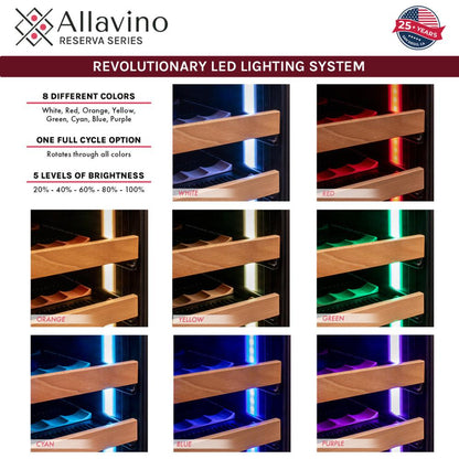 Allavino 56-Bottle Single Zone Built-In Wine Refrigerator – Stainless Steel Door, Right Hinge | Reserva Series