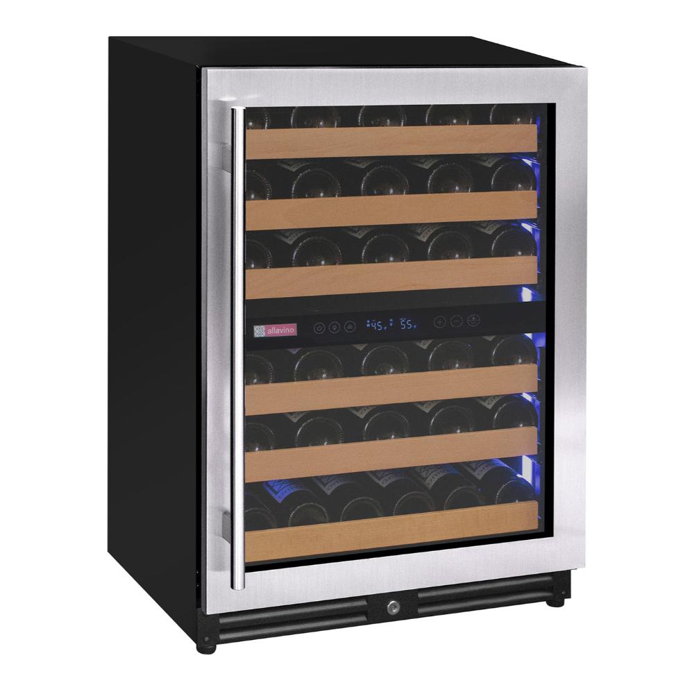 Right-hinged wine refrigerator door with UV-protected glass