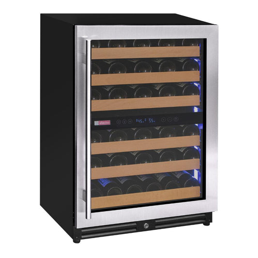 Right-hinged wine refrigerator door with UV-protected glass