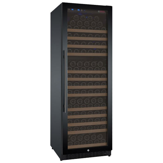 Front view of Allavino FlexCount II VSWR177-1BR20 wine refrigerator with black finish and right hinge