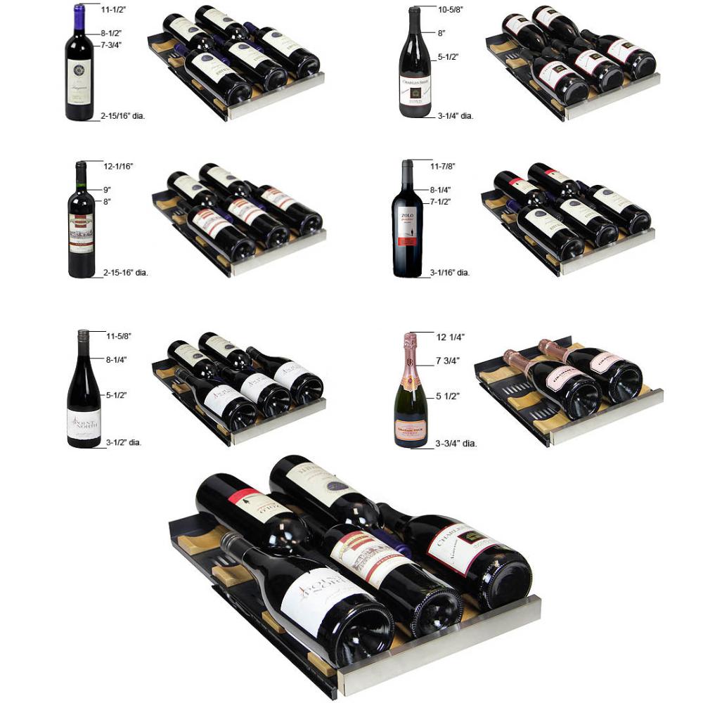 Allavino FlexCount Series 30-Bottle/88-Can Dual Zone Side-by-Side Wine Refrigerator and Beverage Center – Stainless Steel Doors
