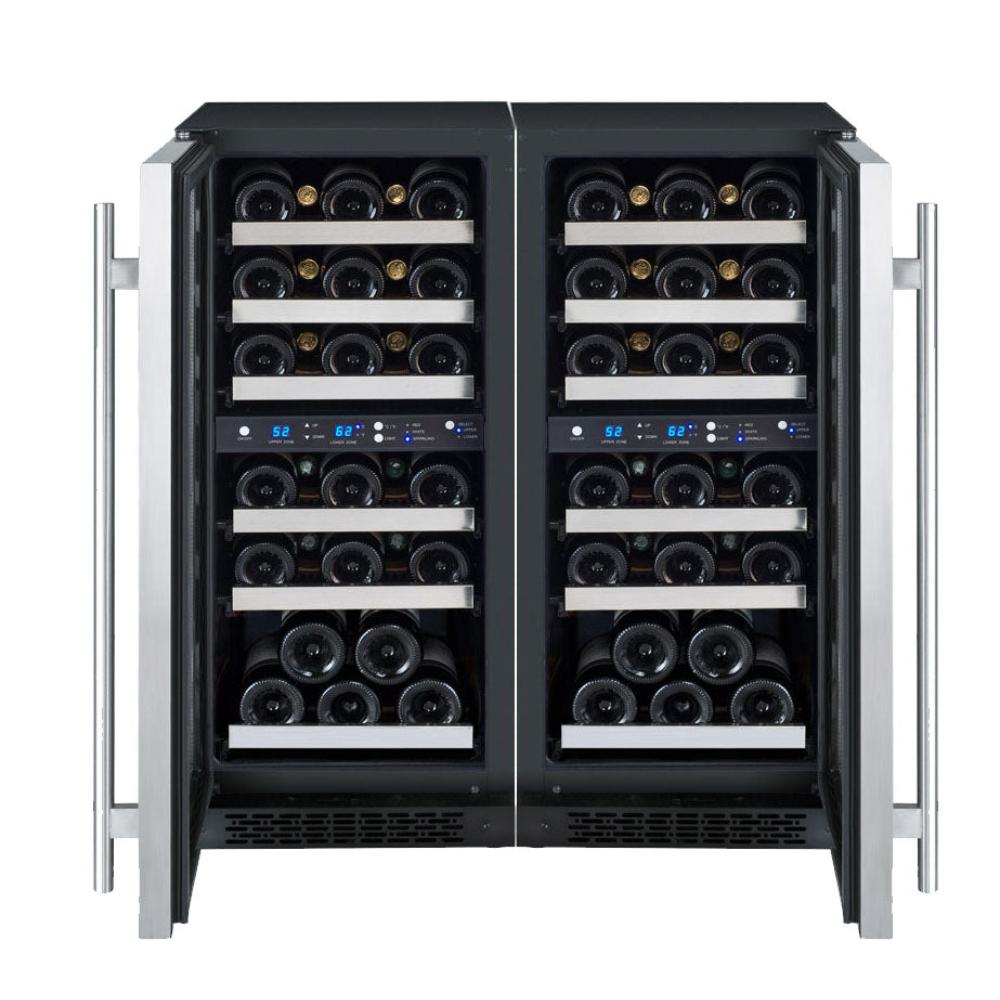 60-bottle wine refrigerator with four cooling zones