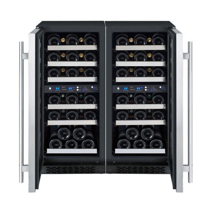 60-bottle wine refrigerator with four cooling zones