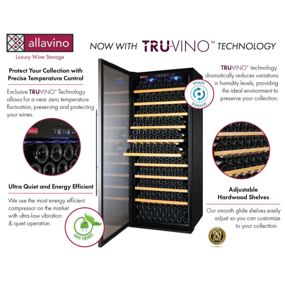 Allavino Vite Series 554-Bottle Tall Dual Zone Side-by-Side Wine Refrigerators – Stainless Steel Doors