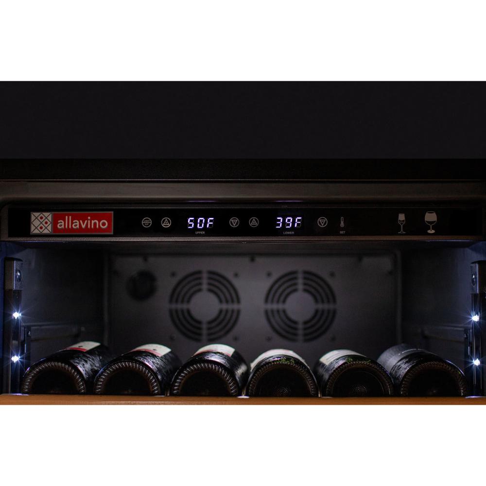 Allavino 108-Bottle Dual Zone Wine Refrigerator – Stainless Steel Finish with Two Refrigerated Drawers