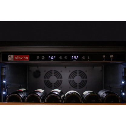 Allavino 108-Bottle Dual Zone Wine Refrigerator – Stainless Steel Finish with Two Refrigerated Drawers