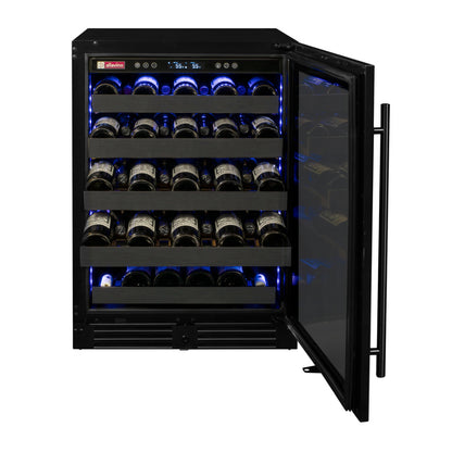 Allavino Reserva Series 50 Bottle Single Zone Built-In Luxury Wine Refrigerator - Black Stainless Steel Door, Right Hinge