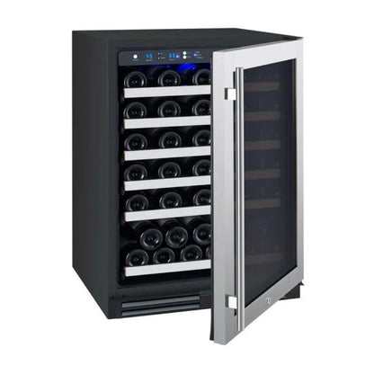 Side view of the 56-bottle capacity FlexCount wine cooler, designed for modern kitchens and bars