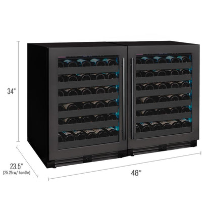 Luxury wine refrigerator with four cooling zones