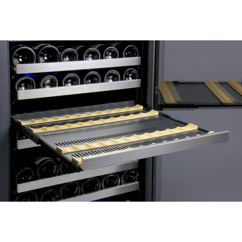 Allavino FlexCount Series 256-Bottle Dual Zone Semi-Tall Side-by-Side Wine Refrigerators – Stainless Steel Doors