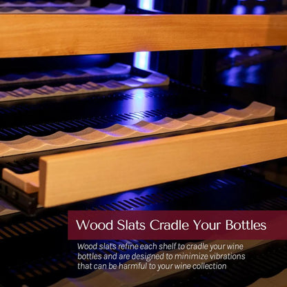 Allavino 51-Bottle Single Zone Built-In Wine Refrigerator – Black Glass Door, Left Hinge | Reserva Series